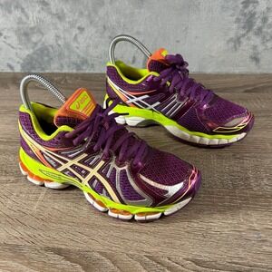 ASICS Gel Nimbus 15 Purple Neon Running Shoes Women's Size 6 US 37 EUR